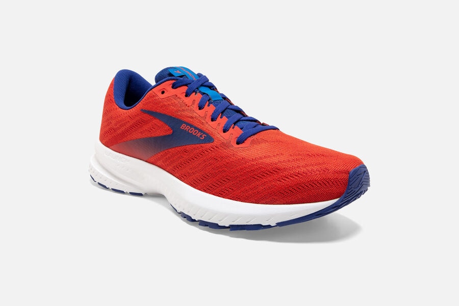 Brooks Israel Launch 7 Road Running Shoes Mens - Orange/Blue - CEM-420859